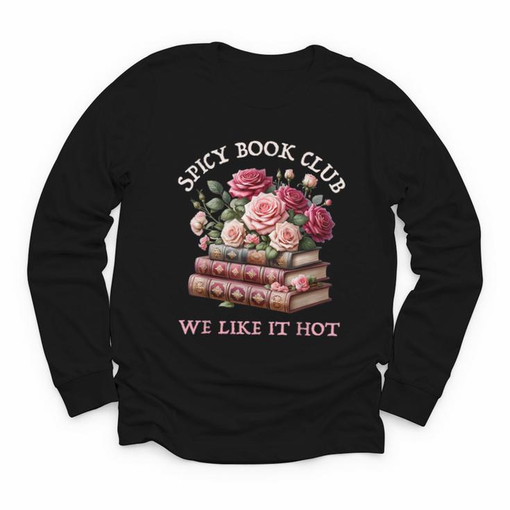 Spicy Book Club Dark Romance Reader Women Bookish Merch Cute Youth Long Sleeve Tee