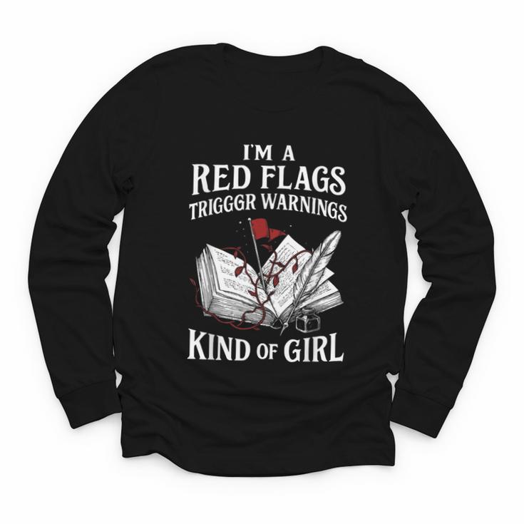 Spicy Book Reader Morally Gray Dark Romance Bookish Youth Long Sleeve Tee