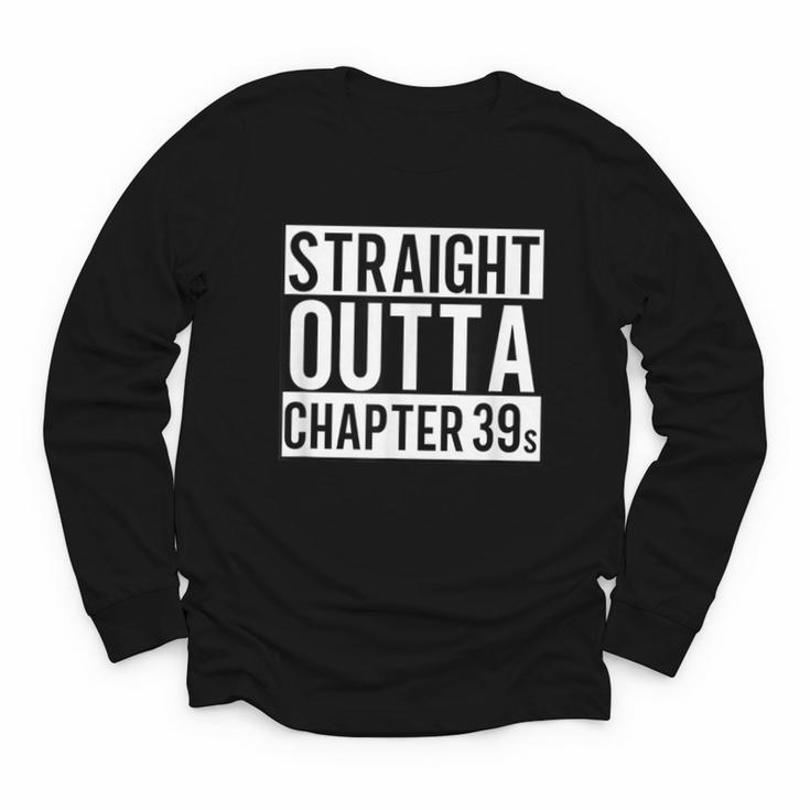 Straight Outta Chapter 39 Cute Book Lover Reader Youth Long Sleeve Tee