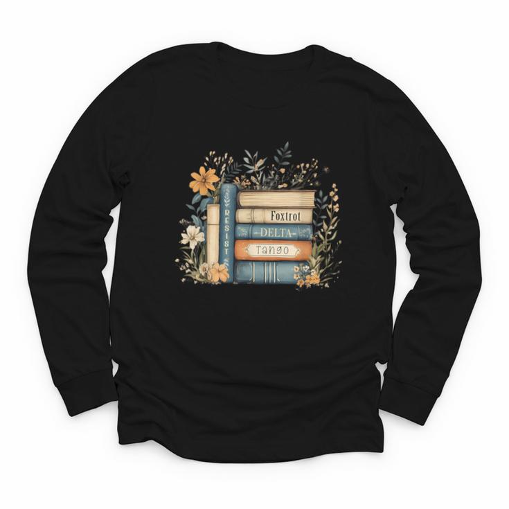 Subtle Book Anti Trump Women Book Loves Retro Youth Long Sleeve Tee