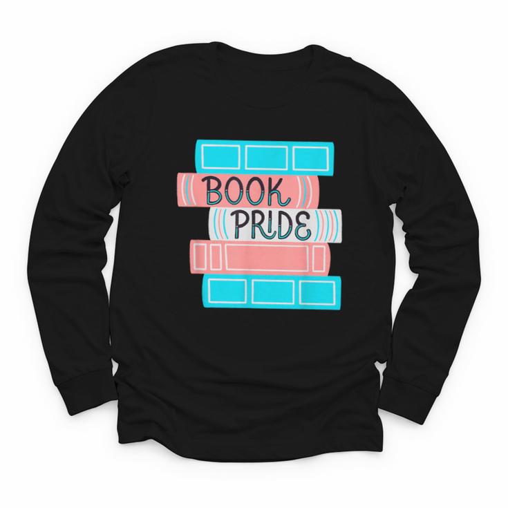 Threadless Grey Sky Chai Trans Book Pride Graphic Youth Long Sleeve Tee