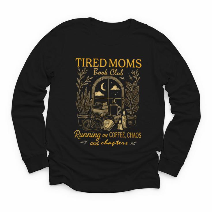 Tired Mom Club Bookish Things Booktrovert Book Lover Youth Long Sleeve Tee