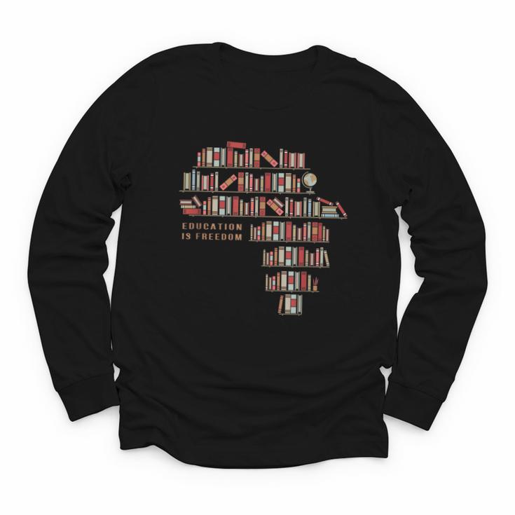 History Book Education Is Freedom Youth Long Sleeve Tee