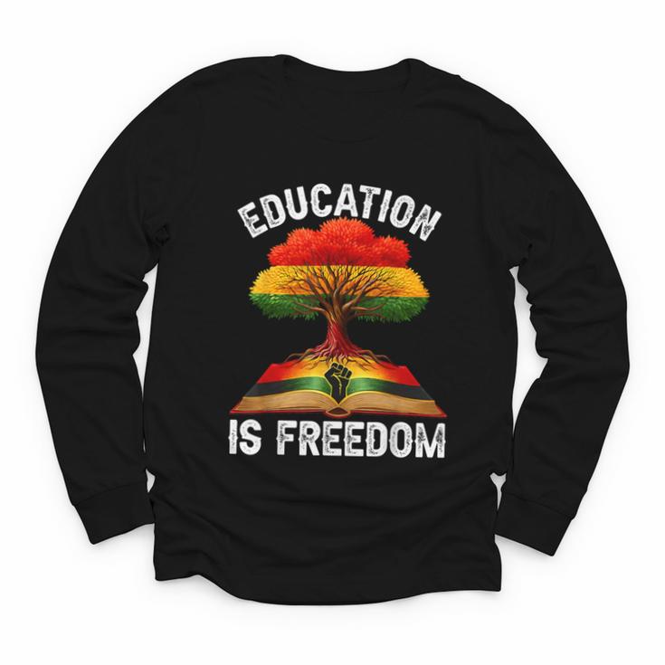 History Education Is Freedom Books Black History Youth Long Sleeve Tee