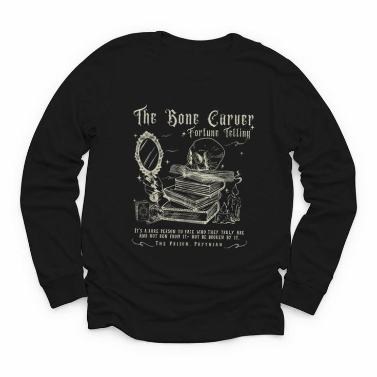 Vintage The Bone Carver Death God Tour Skeleton Spicy Books Youth Long Sleeve Tee