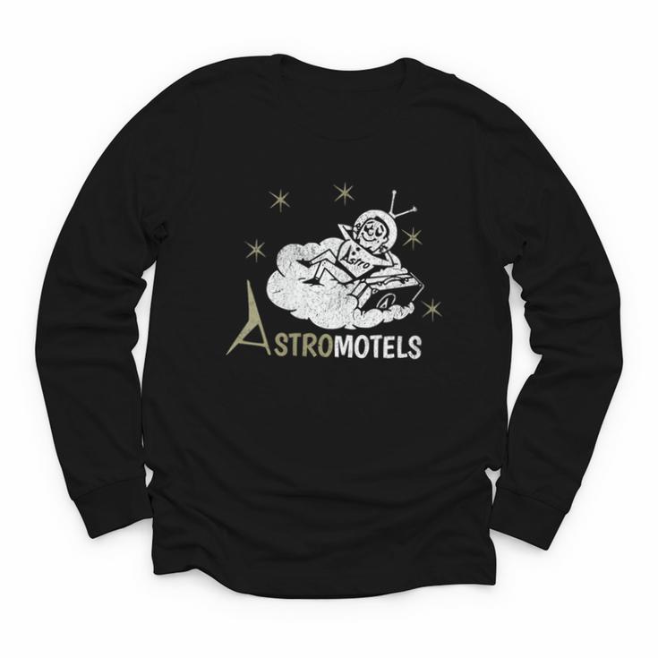Vintage Hotel Matchbook Astro Motels 50s Retro Spaceman Youth Long Sleeve Tee