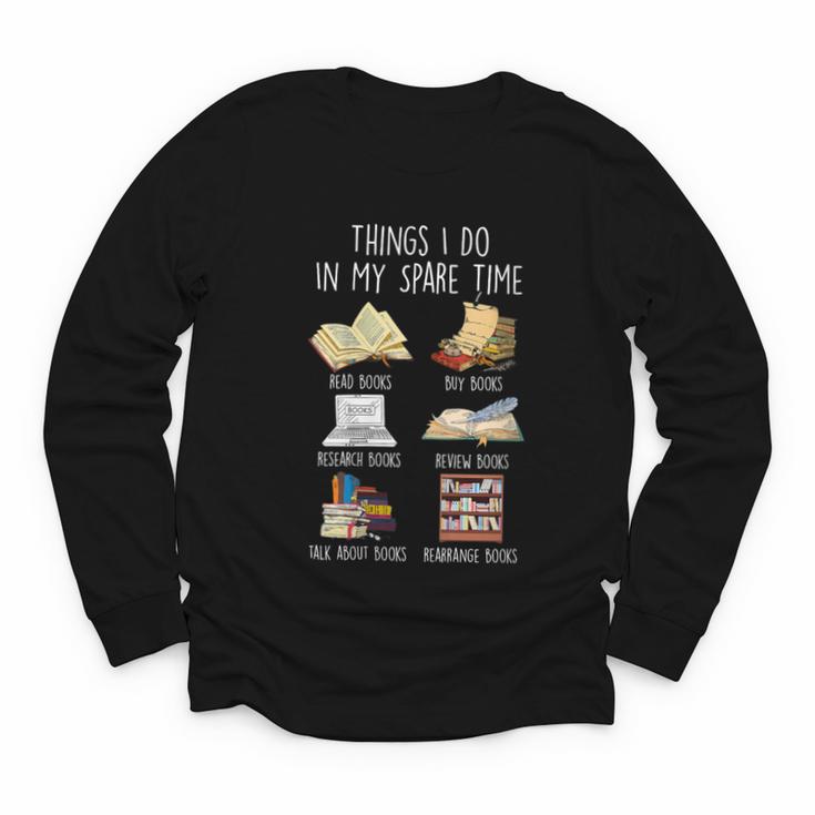 Vintage Retro Things I Do In My Spare Time Books Youth Long Sleeve Tee