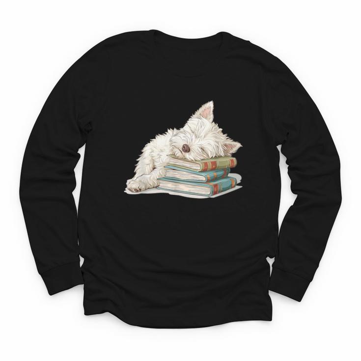 West Highland Terrier Books Dog Breed Westie For Men Women Girls Kids Youth Long Sleeve Tee