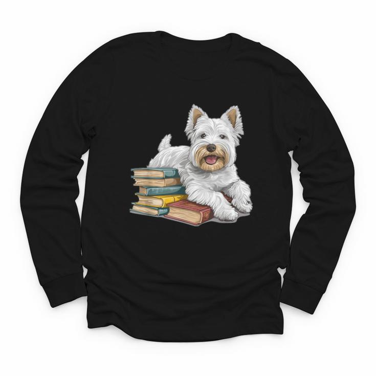 West Highland Terrier Books Dog Breed Westie For Men Women Kids Youth Long Sleeve Tee