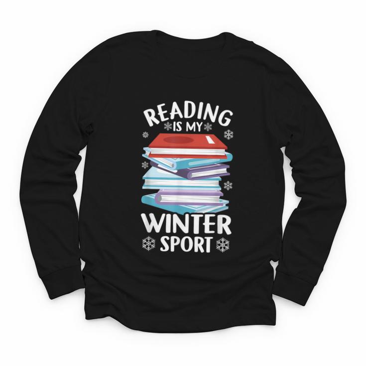 Winter Reading Book Bookworm Winter Youth Long Sleeve Tee