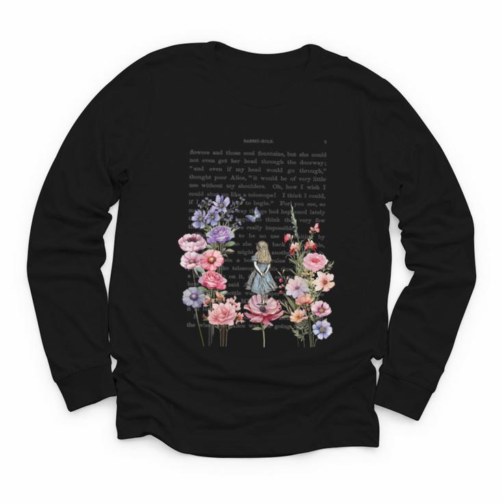 Wonderland Garden & Vintage Textbook Youth Long Sleeve Tee