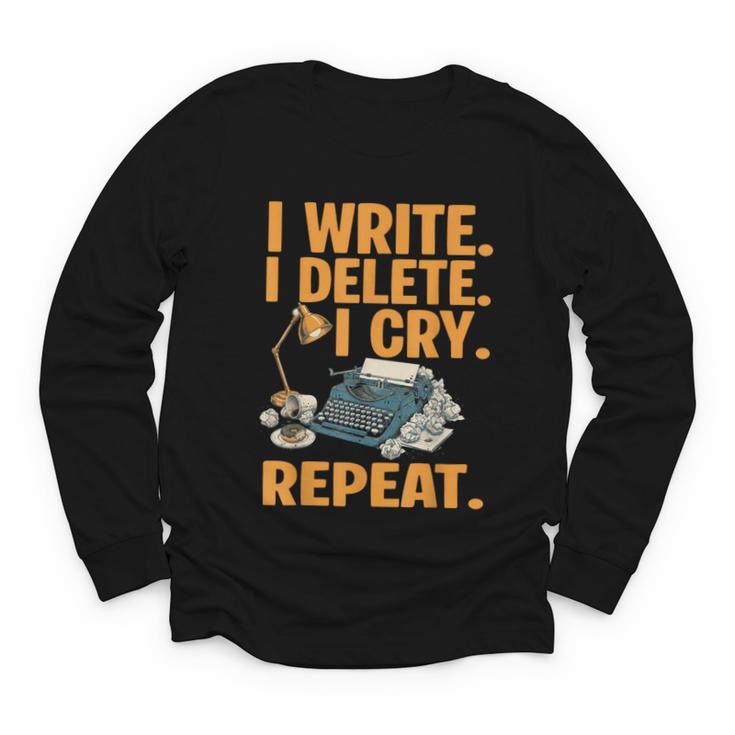 I Write Book Writer Author Book Writing Novelist Youth Long Sleeve Tee