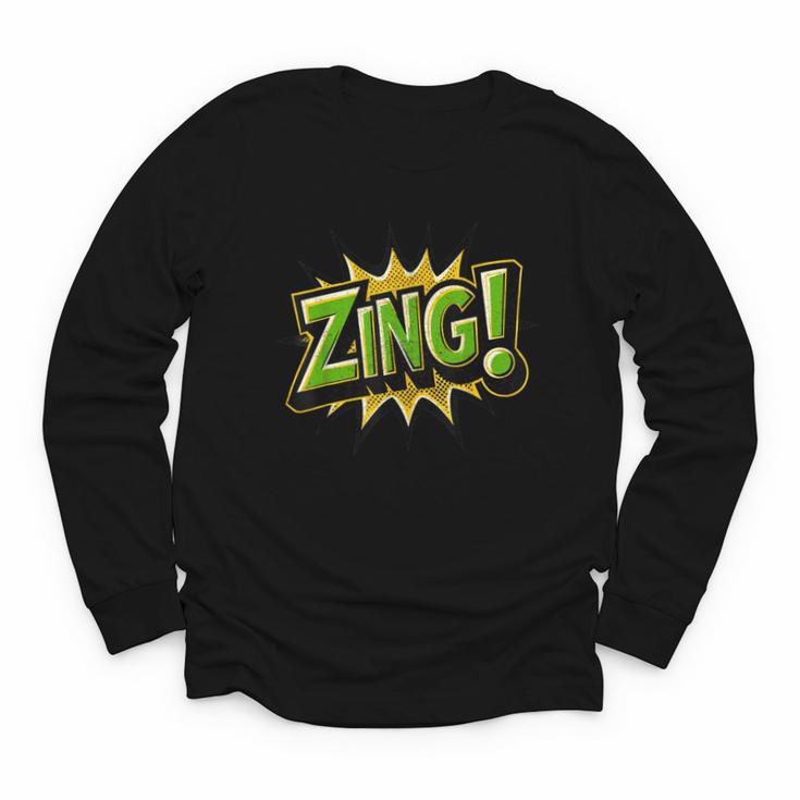 ZING Comic Book Retro Artwork – Cartoon Collector Youth Long Sleeve Tee