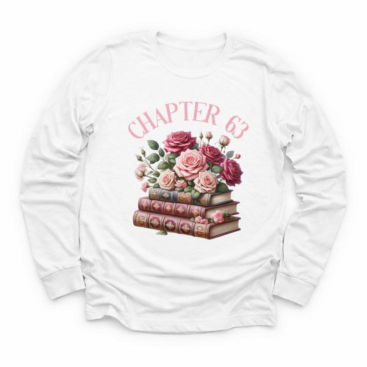 63rd Birthday Chapter 63 Birthday Shirt Women Book Lover Premium Youth Long Sleeve Tee