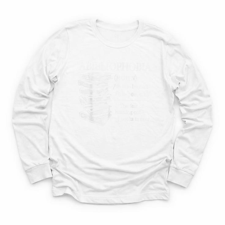 Abibliophobia Reading Bookworm Youth Long Sleeve Tee