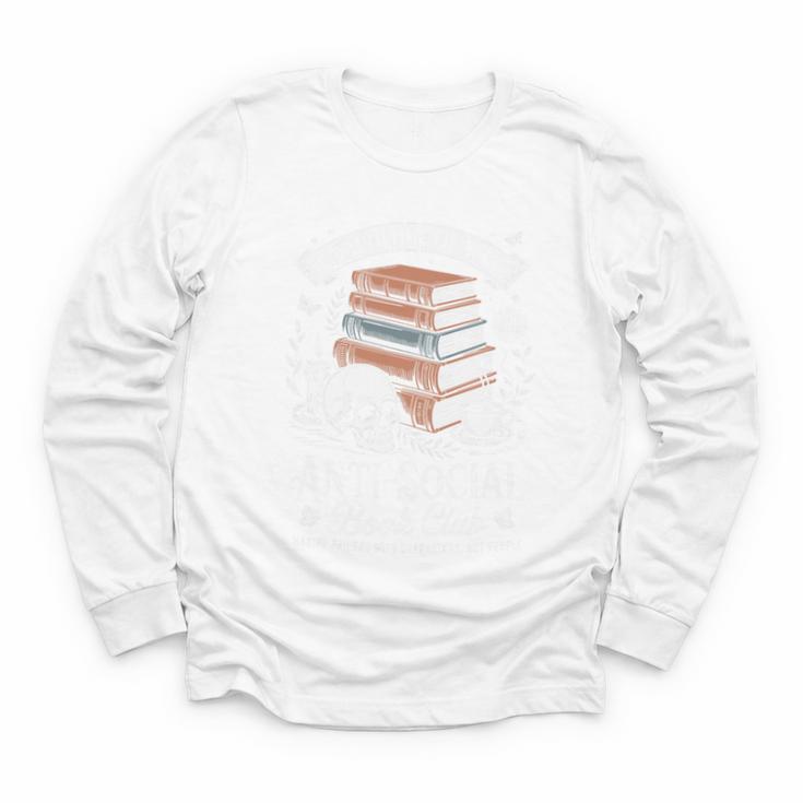 Anti-Social Book Club Reader Books & Coffee Dark Academia Premium Tri-Blend Youth Long Sleeve Tee
