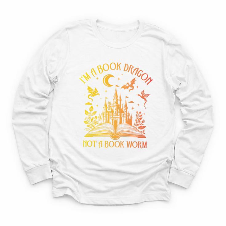 Book Dragon Not Book Worm Premium Youth Long Sleeve Tee