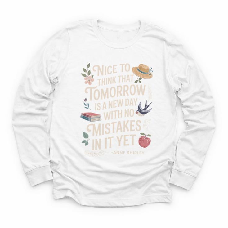 Book Lover Tomorrow Quote Anne Shirley Youth Long Sleeve Tee