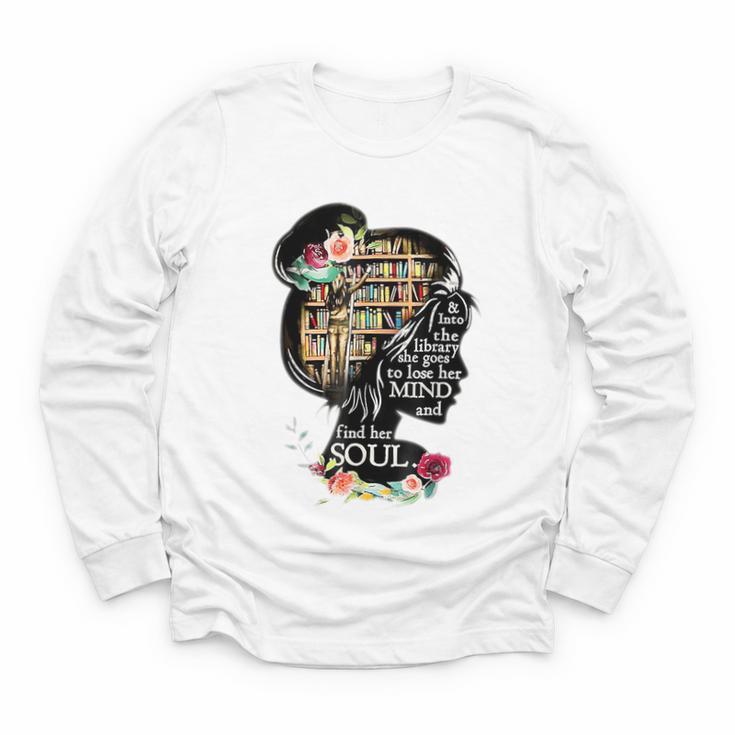 Book Reading Bookworm Book Lover Women Kids Girls Youth Long Sleeve Tee