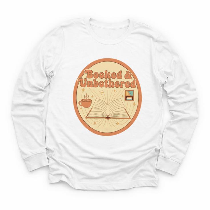 Booked & Unbothered Book Lover Tee Youth Long Sleeve Tee