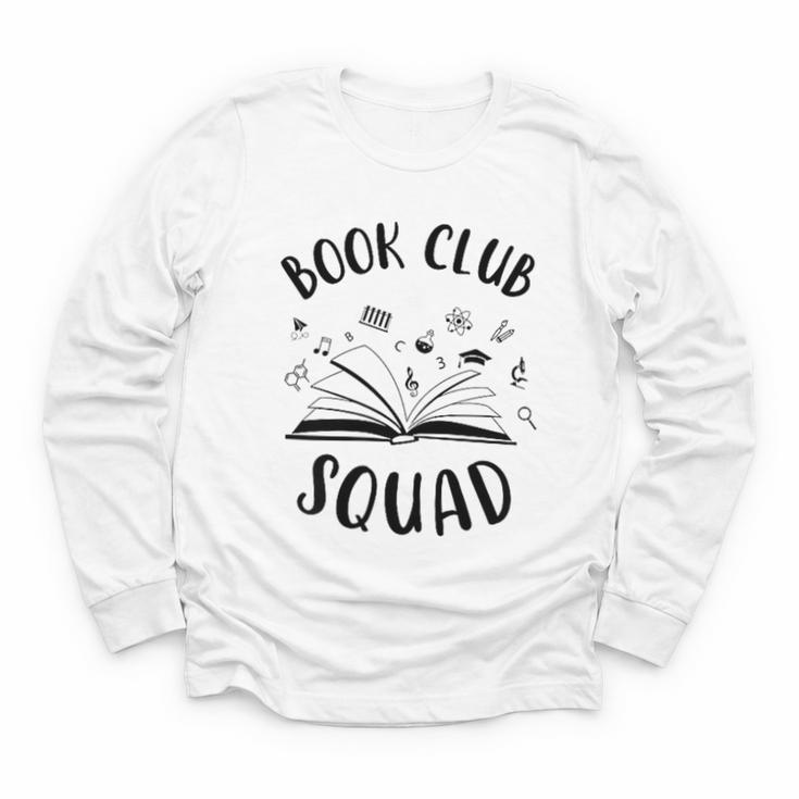Books Club Squad Reading Book Lover Book Minimalist Team Tee Youth Long Sleeve Tee