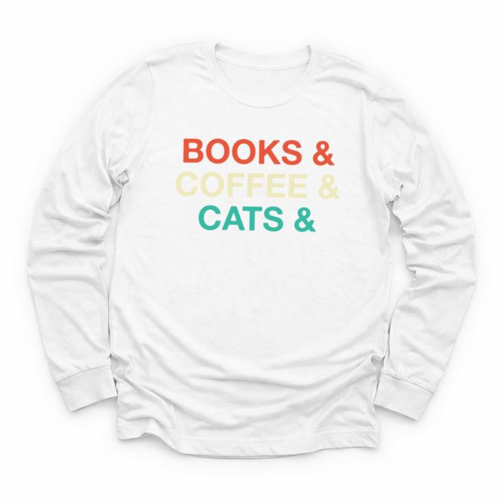 Books Coffee Cats Social Justice Youth Long Sleeve Tee