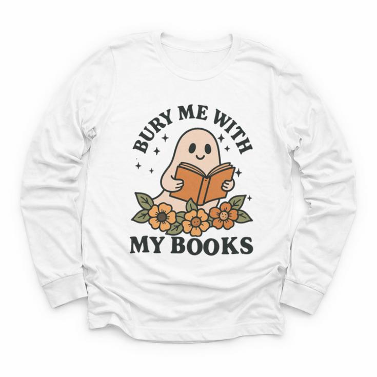 Bury Me With My Books Ghost Tee Youth Long Sleeve Tee