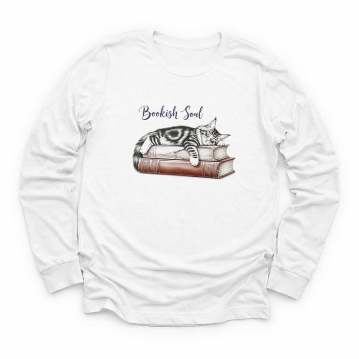 Cat Life Books And Cats Cat Lover Cat Mom Book Lovers Youth Long Sleeve Tee