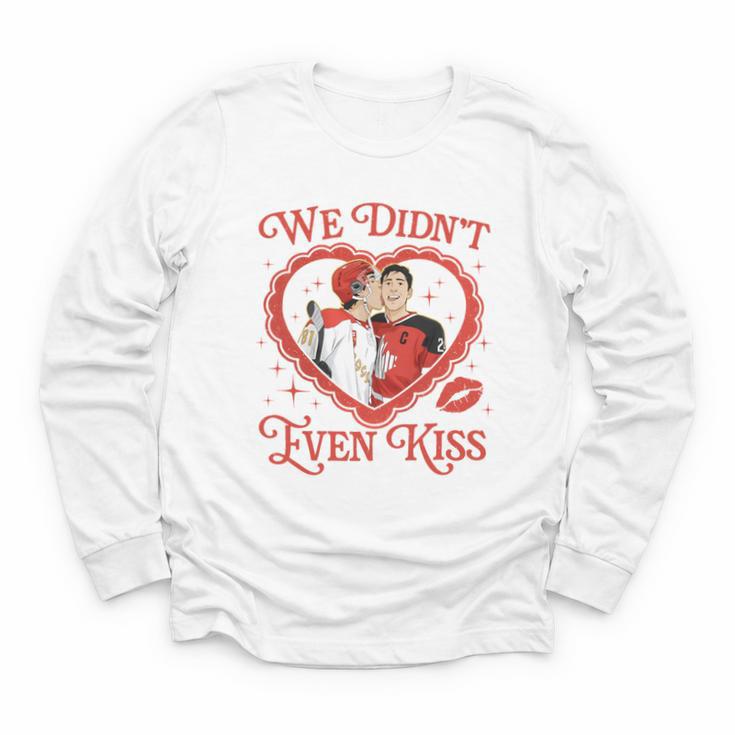 We Didn't Even Kiss Hockey Romance Book Youth Long Sleeve Tee