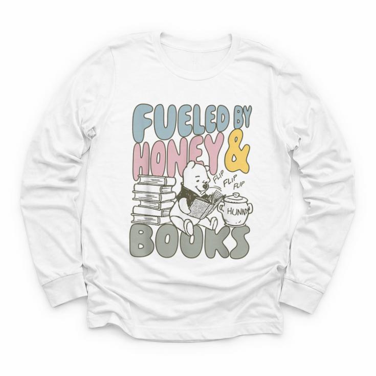 Disney Winnie The Pooh Fueled By Honey & Books Sketch Youth Long Sleeve Tee