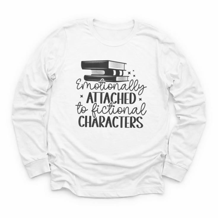 Emotionally Attached To Fictional Characters Banned Books Youth Long Sleeve Tee