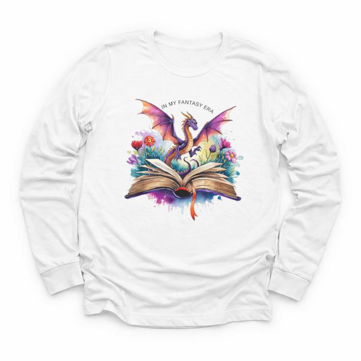 In My Fantasy Era Magic Dragon Book Youth Long Sleeve Tee