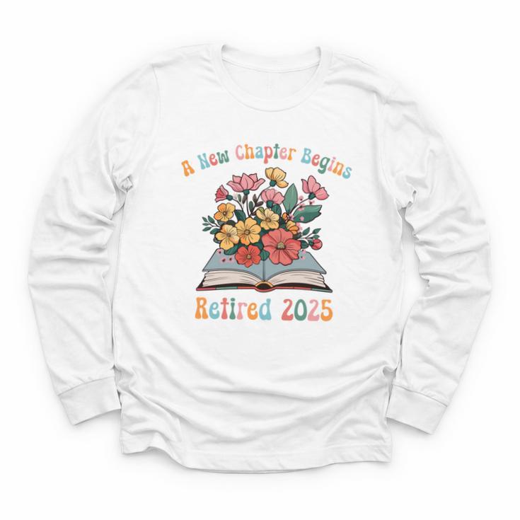 Floral Book Officially Retired 2025 A New Chapter Begins Youth Long Sleeve Tee