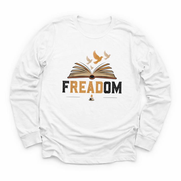 Freadom Anti Banned Books Lovers Reading Librarian Bookworm Youth Long Sleeve Tee