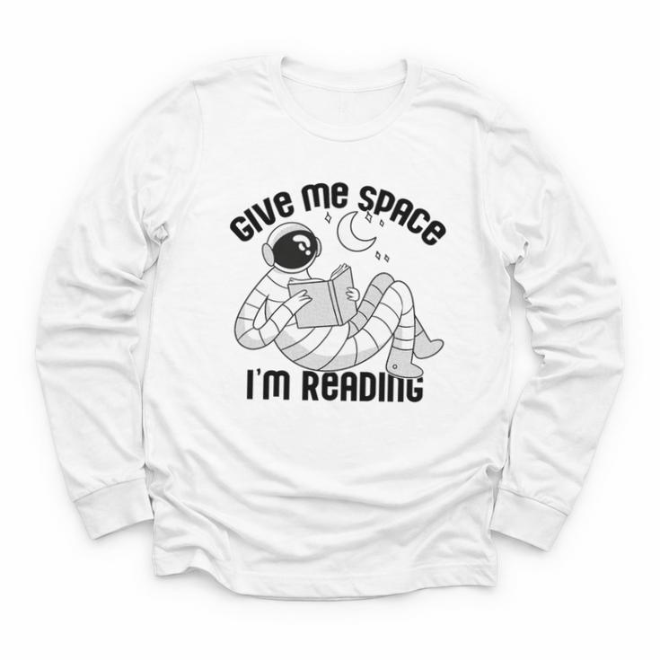 GIVE ME Space I'm Reading Kids Astronaut Book Reader Meme Premium Tri-Blend Youth Long Sleeve Tee