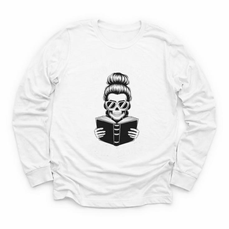 Good Girls Read Bad Books Skeleton Youth Long Sleeve Tee