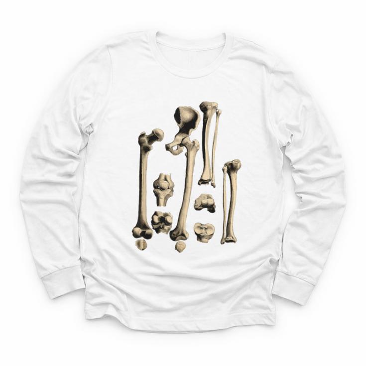 Hip And Leg Bones Book Print Vintage Human Bones Youth Long Sleeve Tee