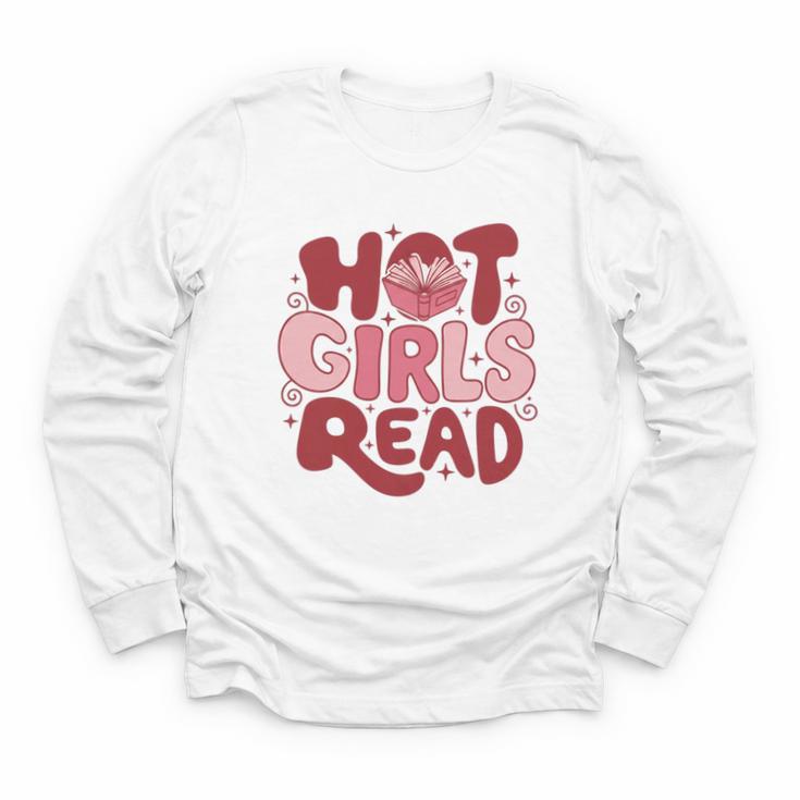 Hot Girls Read Book Lover Feminist Reader Premium Tri-Blend Youth Long Sleeve Tee