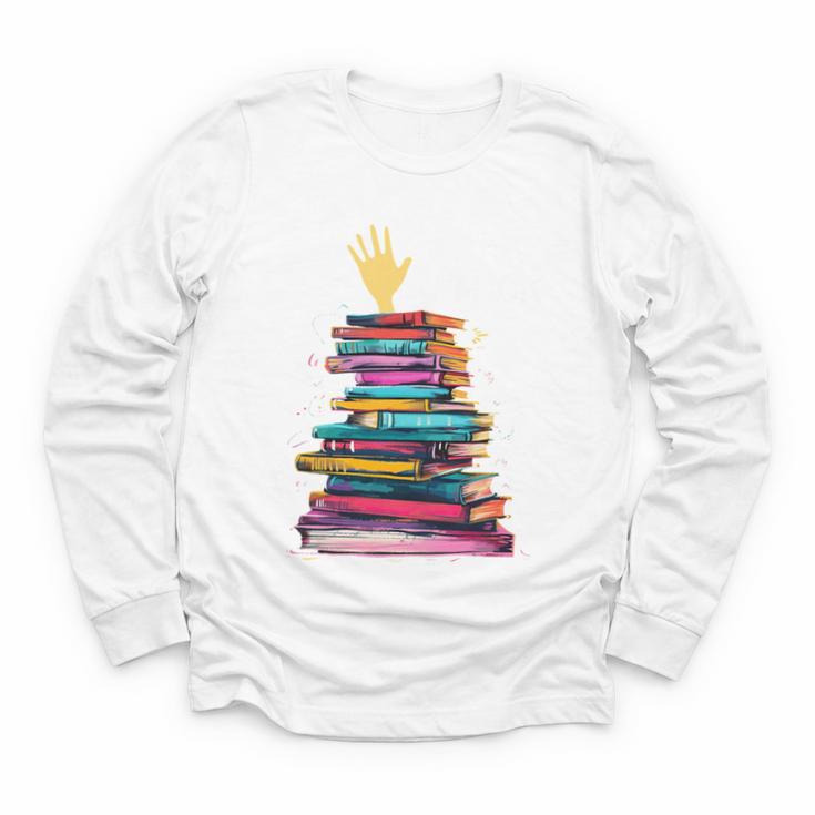 I'm OK Reading Books Library Bookworm Bookish Book Lover Youth Long Sleeve Tee