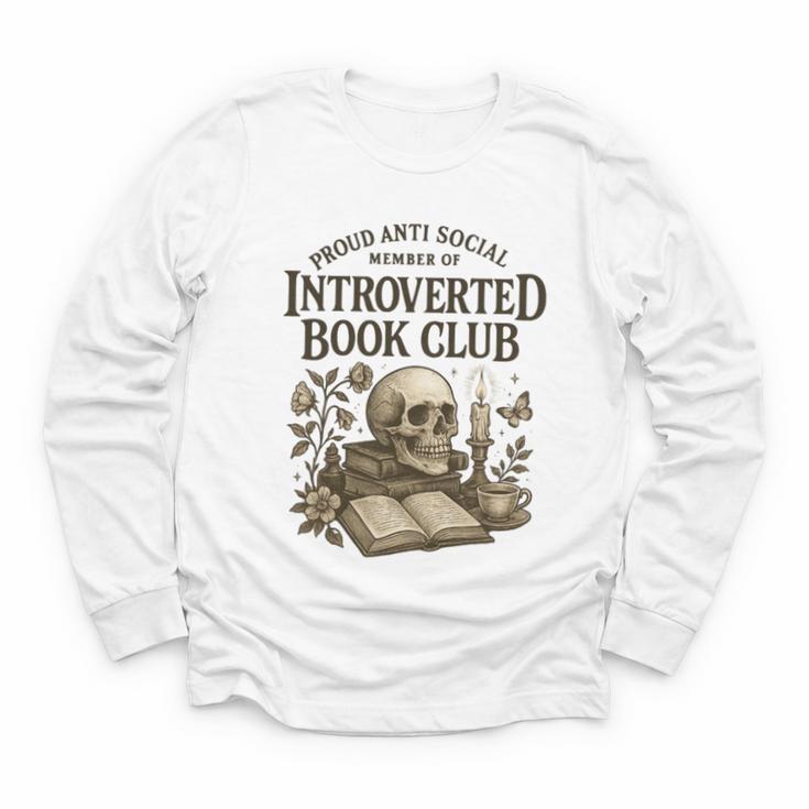 Introverted Book Club Member Anti Social Reader Youth Long Sleeve Tee