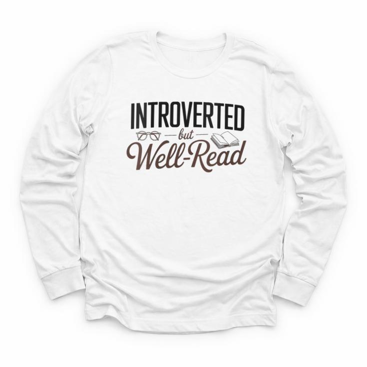 Introverted But Well-Read Book Lover Youth Long Sleeve Tee