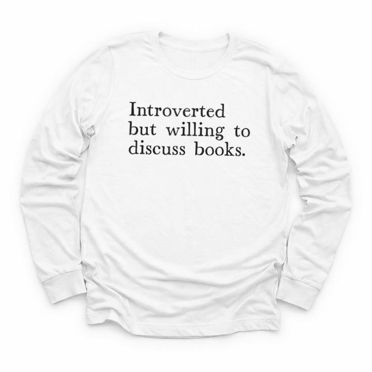 Introverted But Willing To Discuss Books Youth Long Sleeve Tee