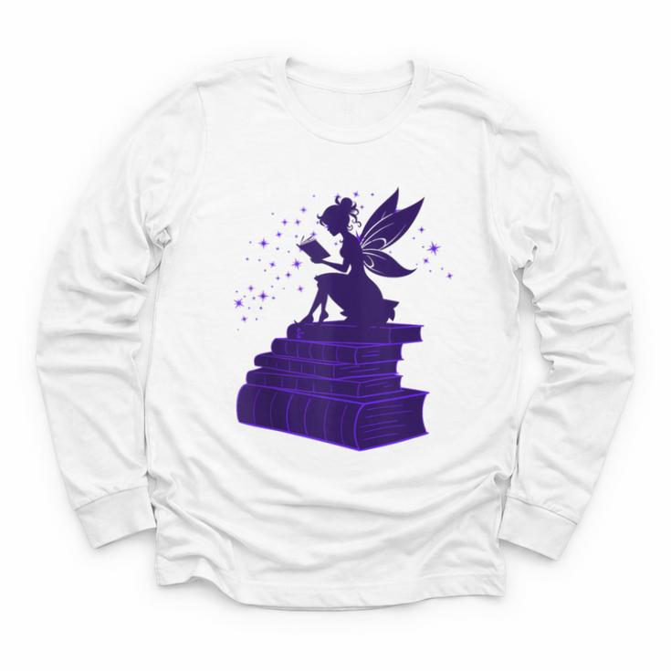 Kawaii Fairy Bookish Book Lover Library Read Youth Long Sleeve Tee