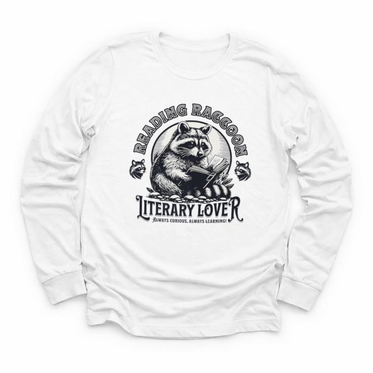 Literary Lover Reading Raccoon Books Premium Youth Long Sleeve Tee