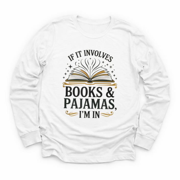 Magical Pajama And Book Lover Outfit For Readers Who Love Youth Long Sleeve Tee