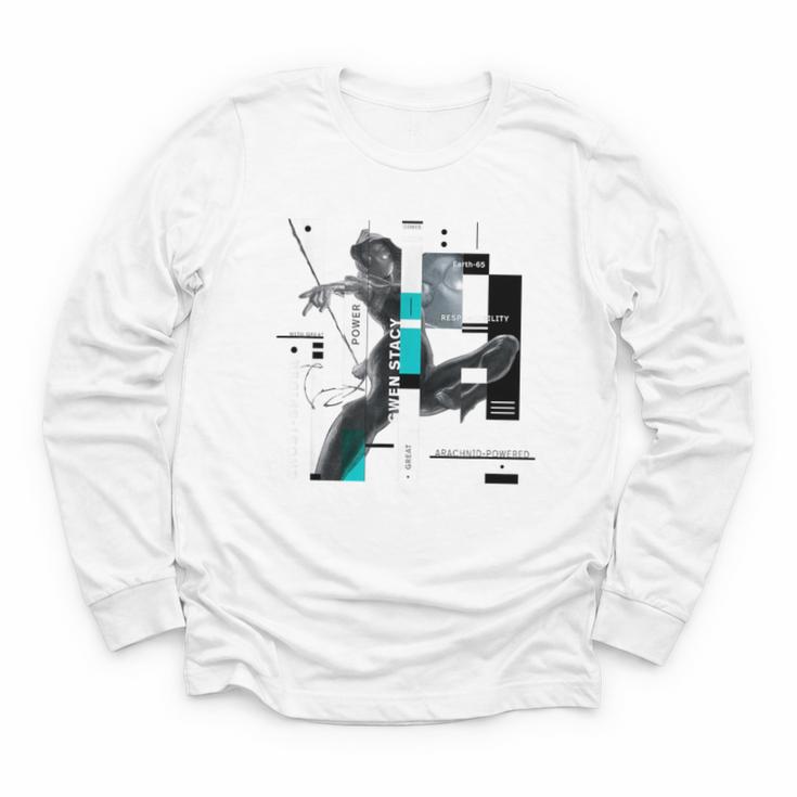 Marvel Spider-Man Gwen Stacy Responsibility Book Covers Youth Long Sleeve Tee