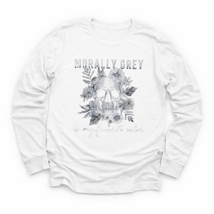 Morally Grey Is My Favorite Color Morally Grey Book Club Youth Long Sleeve Tee