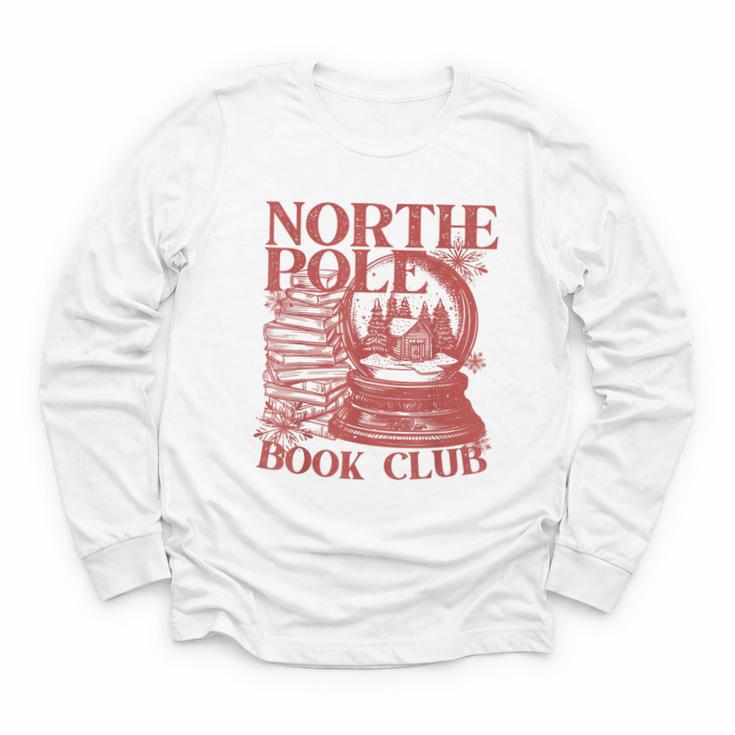 North Pole Book Club Christmas Youth Long Sleeve Tee