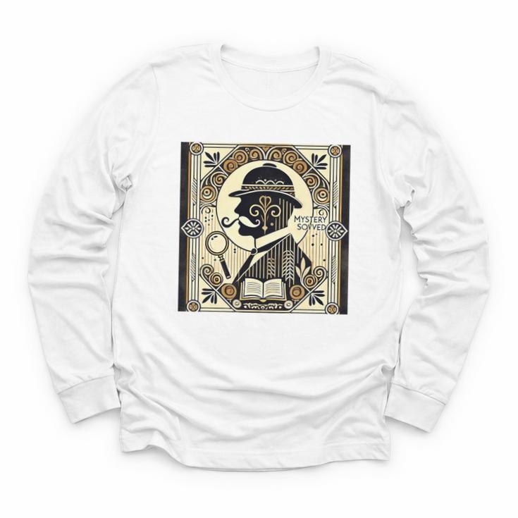 Poirot Mystery Books Vintage Detective Premium Tri-Blend Youth Long Sleeve Tee