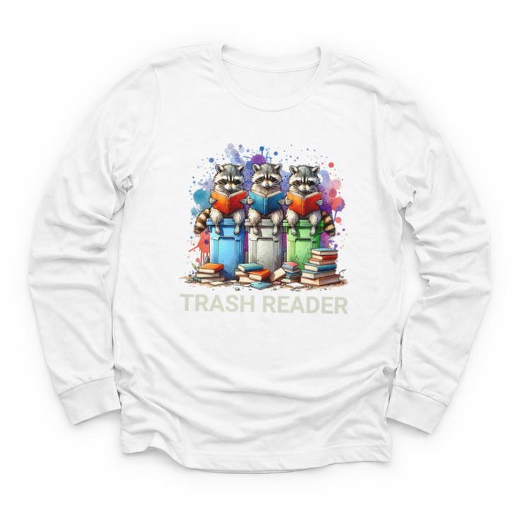 Racoons Trash Reader Book Lover Romantic Novels Premium Youth Long Sleeve Tee